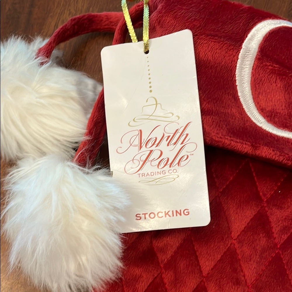 North Pole Trading Co. Velvet Stocking - Picture 2 of 3